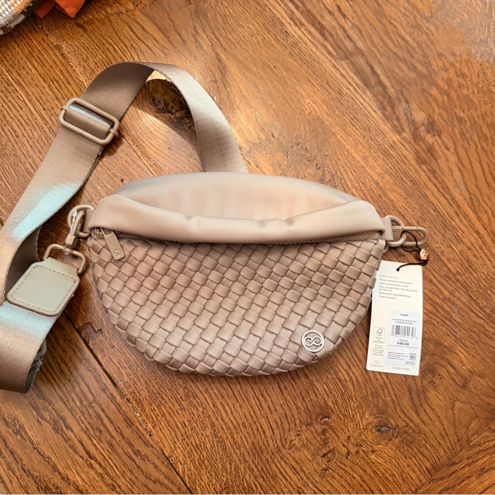 CALIA by Carrie Underwood Beige Woven Crossbody Bag